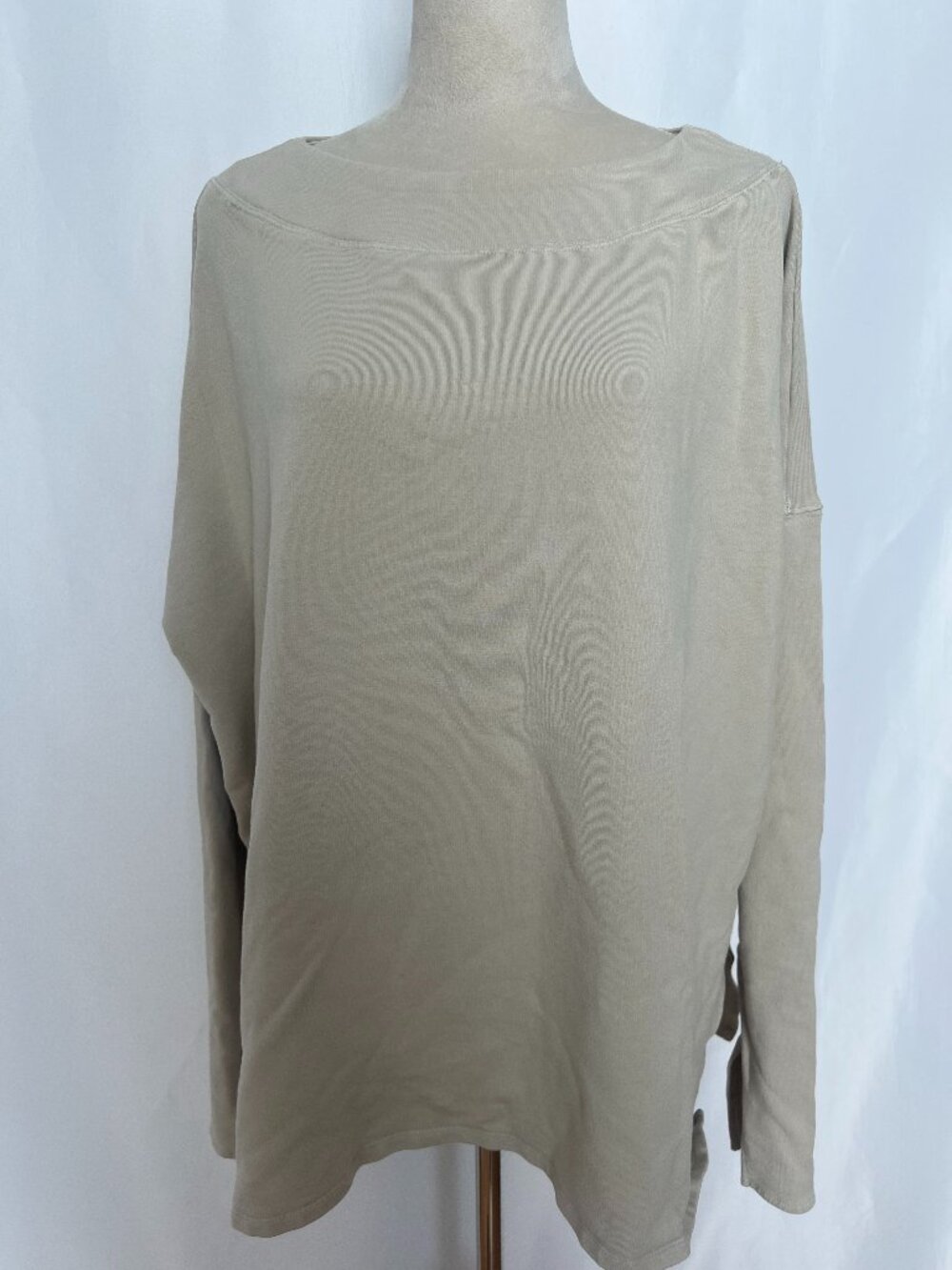 Free People x The Class Oversized Boat Neck Sweatshirt NWOT Sage Stone S